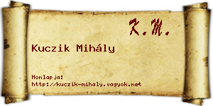 Kuczik Mihály névjegykártya